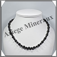 HEMATITE Magntique - Collier Perles 6 et 8 mm alternes - 44 cm - M001