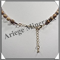 JASPE PAYSAGE- Collier Perles 6 mm - 45 cm - M003