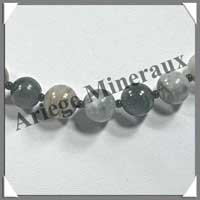 JASPE PICASSO - Collier Perles 10 mm - 49 cm - M003