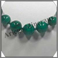 MALACHITE - Collier Perles 6  12 mm en dgrad - 55 cm - M005