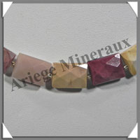 MOKAITE - Collier Compos - Rectangles Facets 15x10 mm - 45 cm - C018