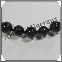 OEIL CELESTE - Collier Perles 10 et 12 mm en altern - 43 cm - A003