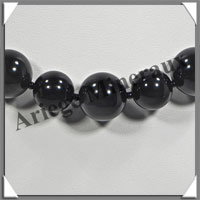 OEIL CELESTE - Collier Perles 14 et 16 mm en altern - 43 cm - A001