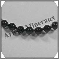 ONYX NOIR - Collier Perles 8 mm - 46 cm - M002