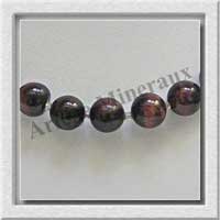 OEIL DE TAUREAU - Collier Perles 10 mm - 46 cm - A002