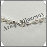 PERLES BLANCHES - Collier Perles 6 mm - 45 cm - N002