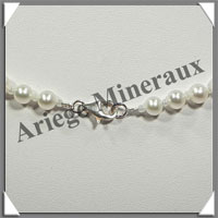 PERLES BLANCHES - Collier Perles 6 mm - 45 cm - N005