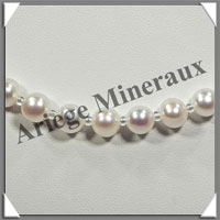PERLES BLANCHES - Collier Perles 8 mm - 45 cm - N001