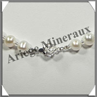 PERLES BLANCHES - Collier Perles 8 mm - 45 cm - N002