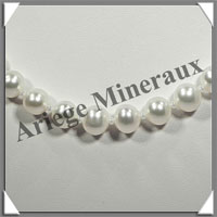 PERLES BLANCHES - Collier Perles 10 mm - 49 cm - N001