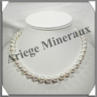 PERLES BLANCHES - Collier Perles 11 mm - 46 cm - N001