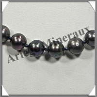 PERLES NOIRES - Collier Perles 11 mm - 44 cm - N001