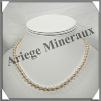 PERLES ROSES - Collier Perles 5 mm - 43 cm - N002
