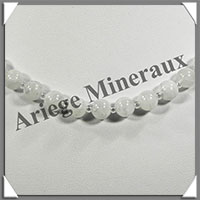 PIERRE de LUNE (Naturelle) - Collier Perles 8 mm - 46 cm - M001