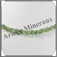 PERIDOT (Olivine) - Collier Compos - Olives 6x4 mm - 43 cm - M001