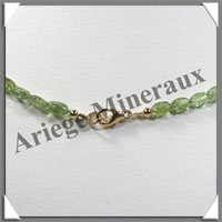PERIDOT (Olivine) - Collier Compos - Olives 6x4 mm - 43 cm - M002