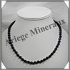 PIERRE DE NUIT (Synthèse) - Collier Perles 6 mm - 46 cm - A001 Chine