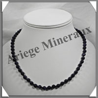 PIERRE DE NUIT (Synthse) - Collier Perles 6 mm - 46 cm - A001
