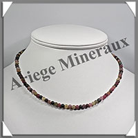 TOURMALINE Multicolore - Collier - Perles 4 mm - 42 cm - M001