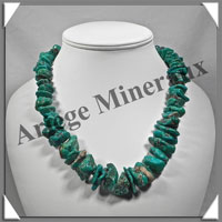 TURQUOISE (Vritable) - Collier Compos - Nuggets Baroques (Taille Moyenne) - 55 cm - P002