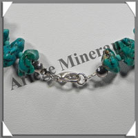 TURQUOISE (Vritable) - Collier Compos - Nuggets Baroques (Taille Moyenne) - 57 cm - P003