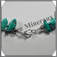 TURQUOISE (Vritable) - Collier Compos - Nuggets Baroques (Taille Moyenne) - 55 cm - P004