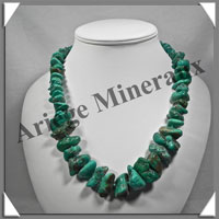 TURQUOISE (Vritable) - Collier Compos - Nuggets Baroques (Taille Moyenne) - 56 cm - P005