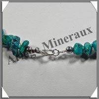 TURQUOISE (Vritable) - Collier Compos - Nuggets Baroques (Taille Moyenne) - 55 cm - P006
