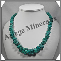 TURQUOISE (Vritable) - Collier Compos - Nuggets Baroques (Taille Moyenne) - 55 cm - P010