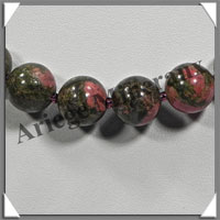UNAKITE - Collier - Perles 12 mm - 42 cm - M002