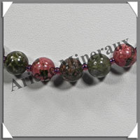 UNAKITE - Collier - Perles 8 mm - 42 cm - M001