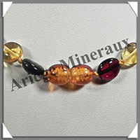 AMBRE - Sautoir - Perles Baroques 10  12 mm - 3 Couleurs - 140 cm - L001