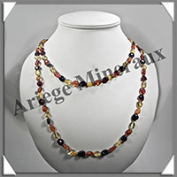 AMBRE - Sautoir - Perles Baroques 8  10 mm - 3 Couleurs - 140 cm - L002