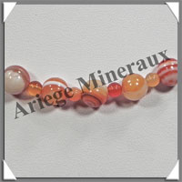 CORNALINE - Collier Perles 4 et 8 mm en altern - 42 cm - C002