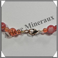 CORNALINE - Collier Perles 4 et 8 mm en altern - 42 cm - C002